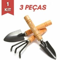 Imagem principal do artigo Kit Jardinagem com 3 peças para plantar ou dar manutenção resistente